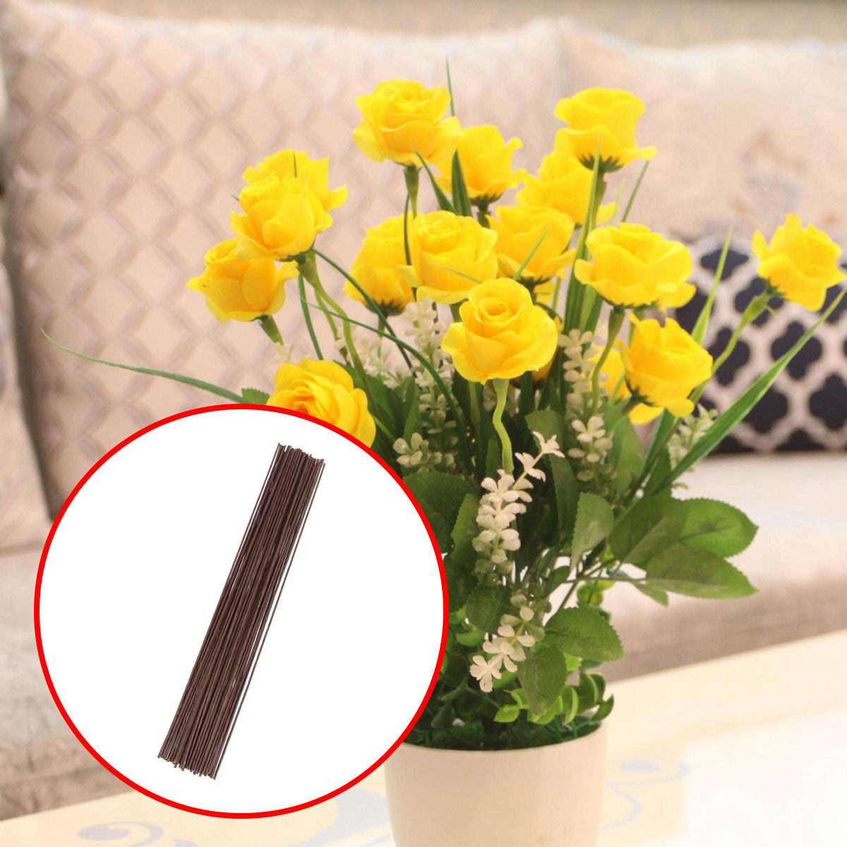 Wire Stem Florist - 50 Piezas de Tallos de Flores