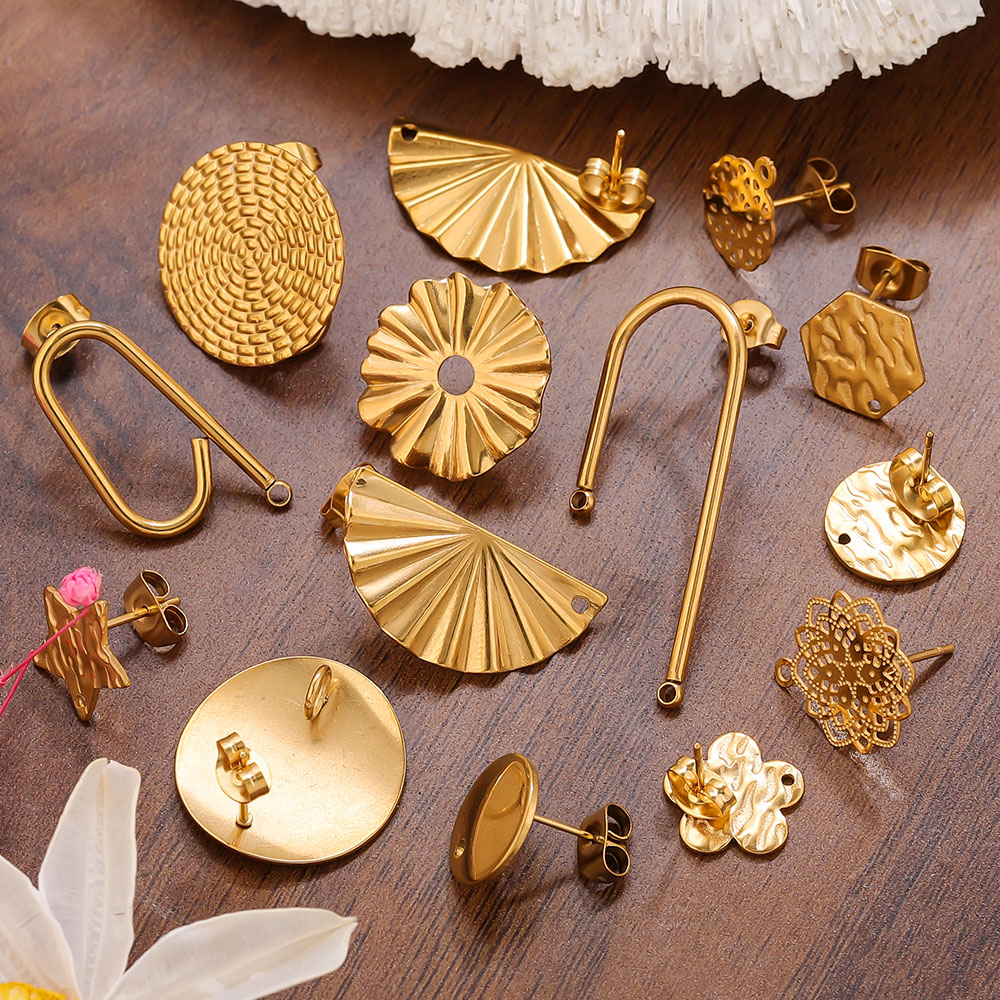 Flower Supplies - 10 Uds. Pendientes de acero inoxidable