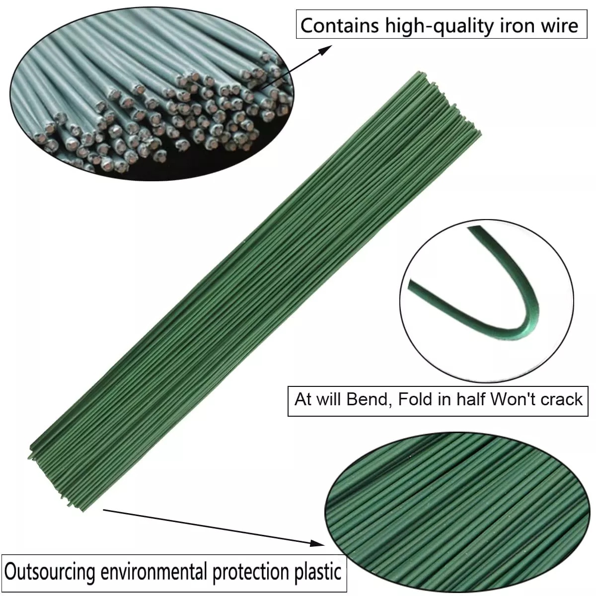 50 Uds. de tallos de alambre f - Wire Stem Florist reseña y precio
