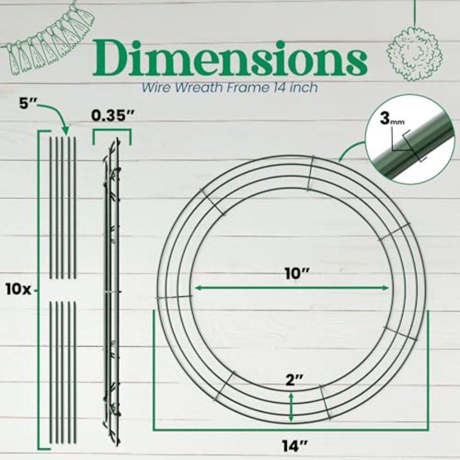 Paquete de 2 Marcos de Alambre - Wreath Form Wire reseña y precio