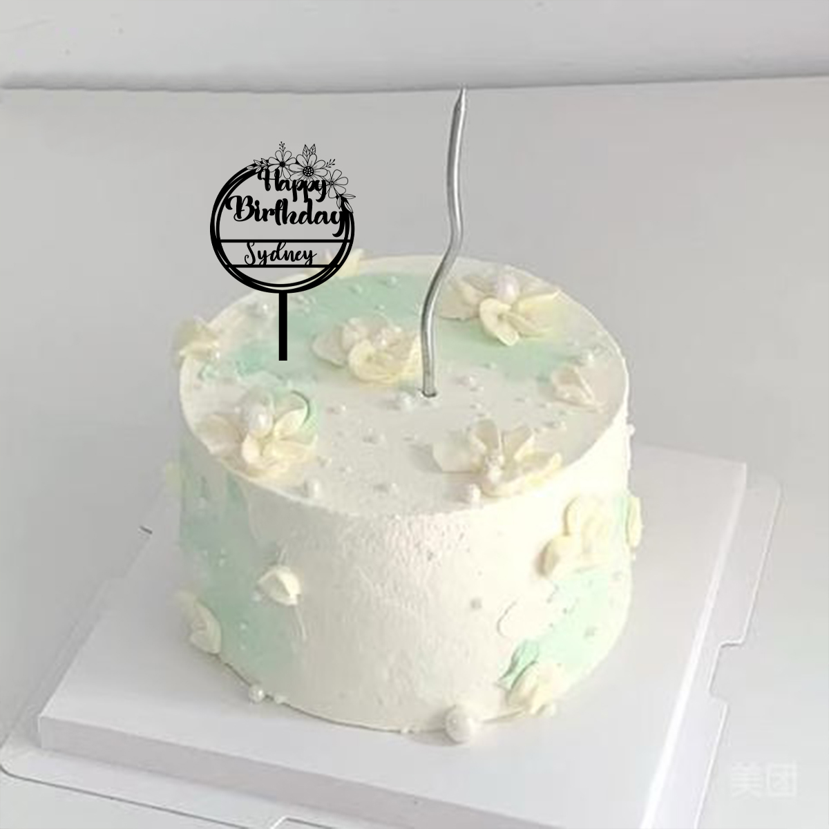 1 adorno de pastel con diseño  - Flower Supplies reseña y precio