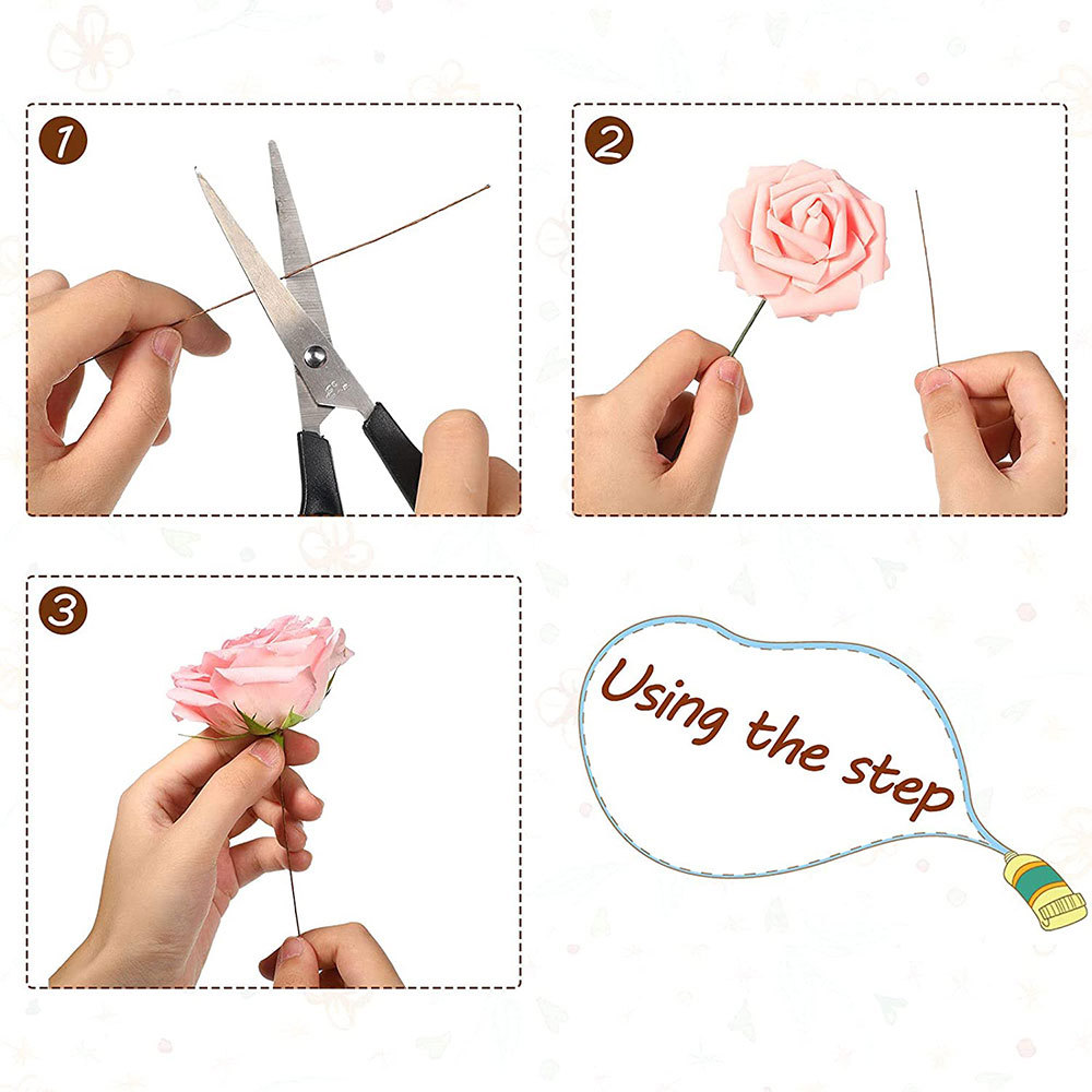 50 unids/lote 26 #   Arranjes  - Wire Stem Florist reseña y precio